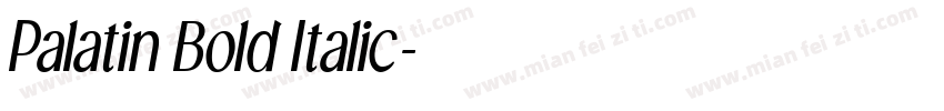 Palatin Bold Italic字体转换
